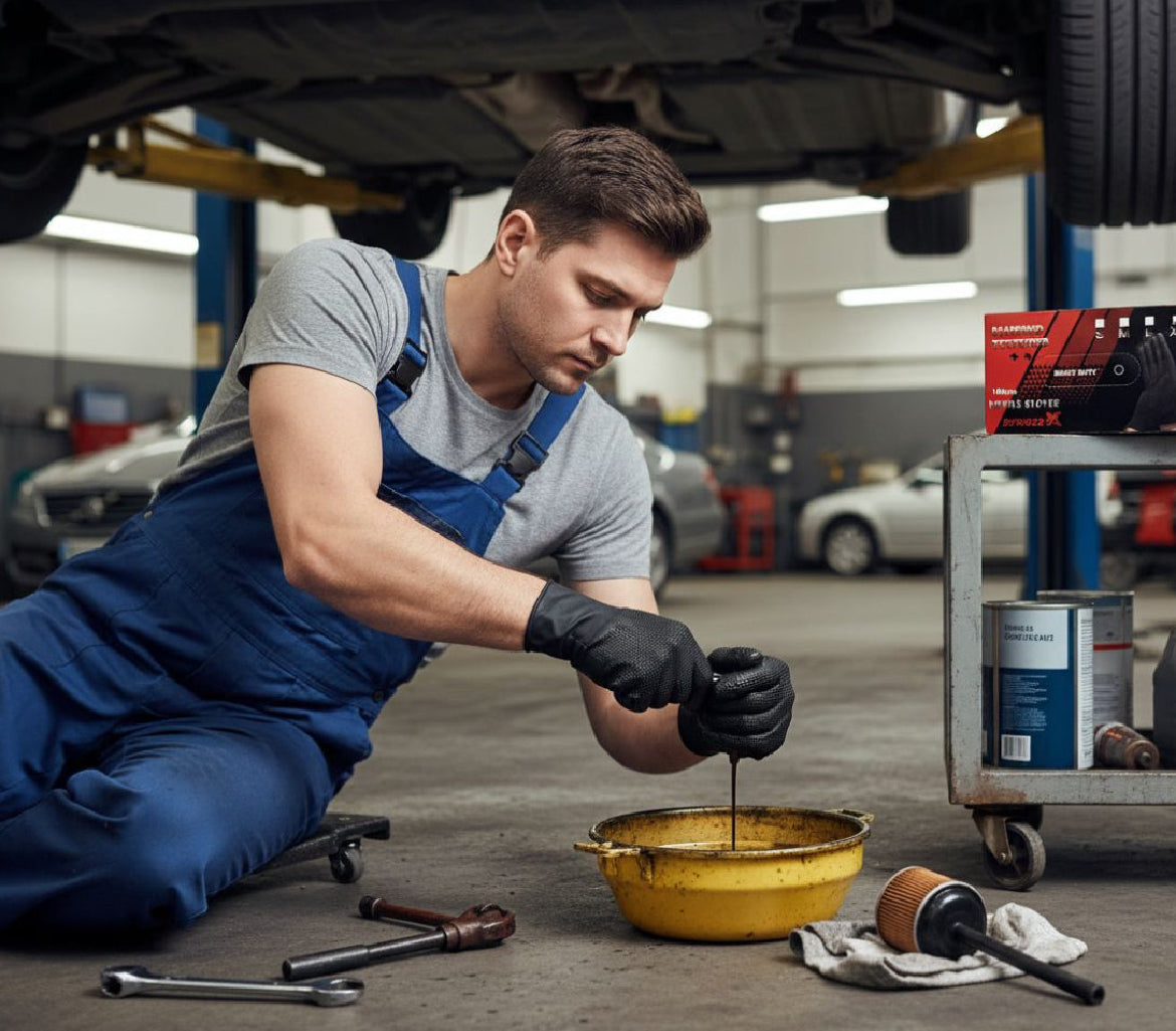 RYNNIX 500- 8mil Diamond Textured Disposable Nitrile Gloves (5 Boxes) AA