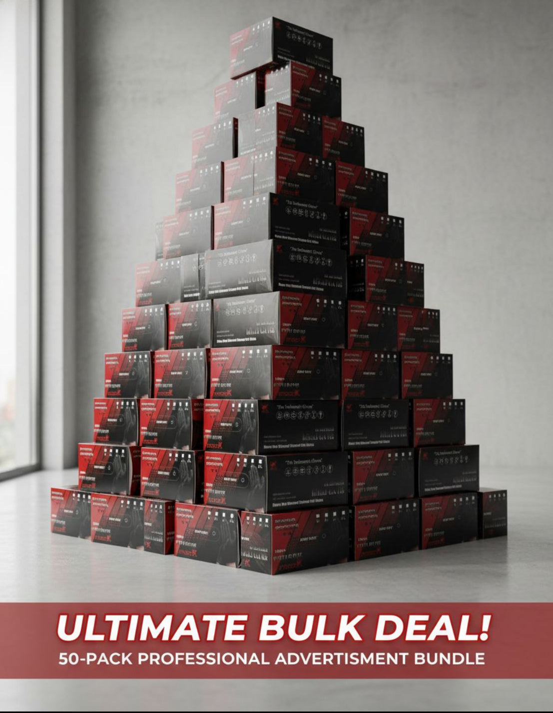 5,000- 8mil Diamond Textured Disposable Nitrile Gloves (50 Boxes)