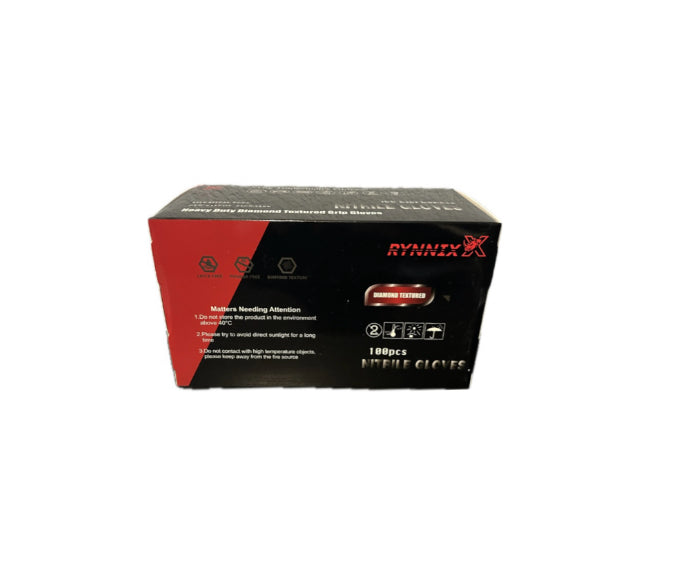 100- 8mil Diamond Textured Disposable Nitrile Gloves (1 Box) AA