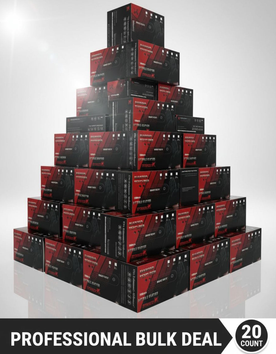 2,000- 8 mil Diamond Textured Disposable Nitrile Gloves (20 Boxes)